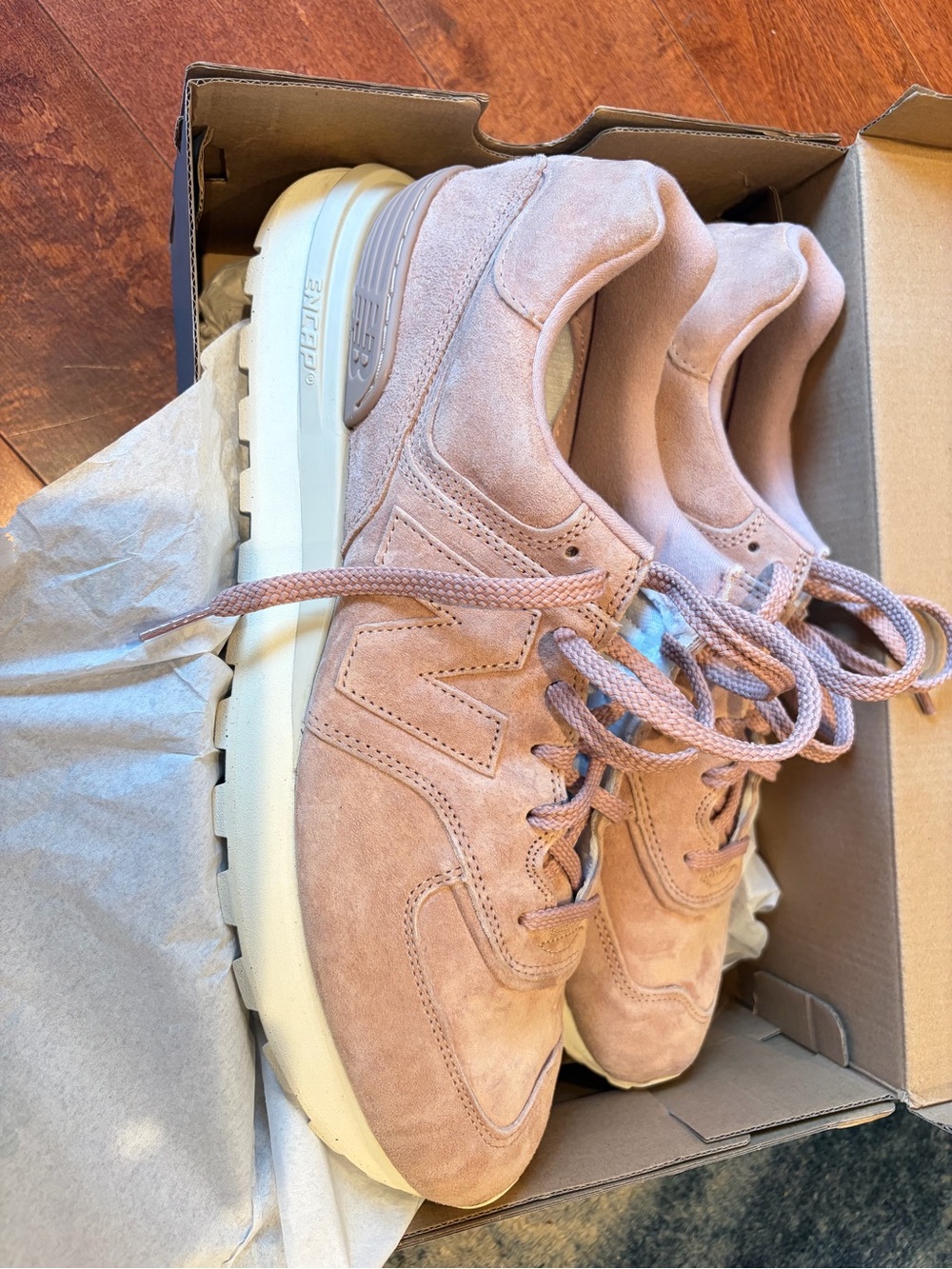 New Balance Pink Suede Sneakers. Todd Synder collab 574 Legacy.
